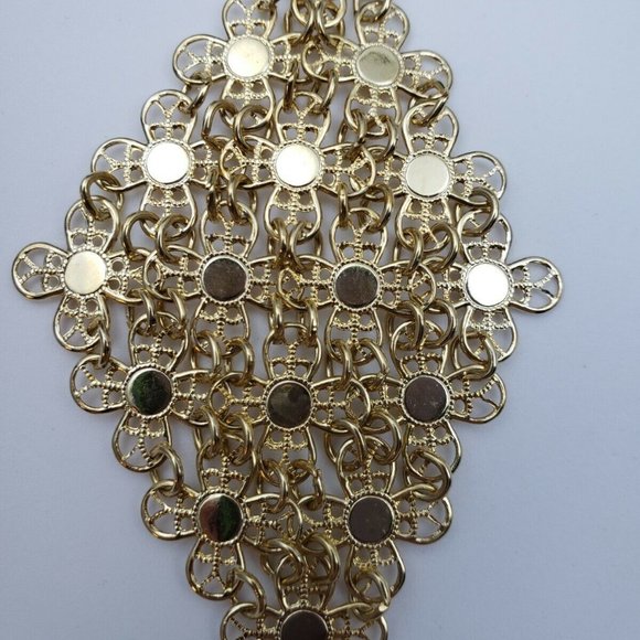 Vintage Sarah Coventry Gold Necklace & Earrings - Picture 5 of 9